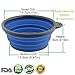 Roysili Extra Large 2Pack Collapsible Water Bowl 6 Cup, Silicone Travel Bowl for Dog Cat Food Water, Foldable Expandable Cup Dish Feeder,Portable travel dog bowl for Camping & Hiking Blue and Pink