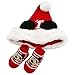 Disney Baby Boys' Hat Sock Set Mickey 1st Christmas
