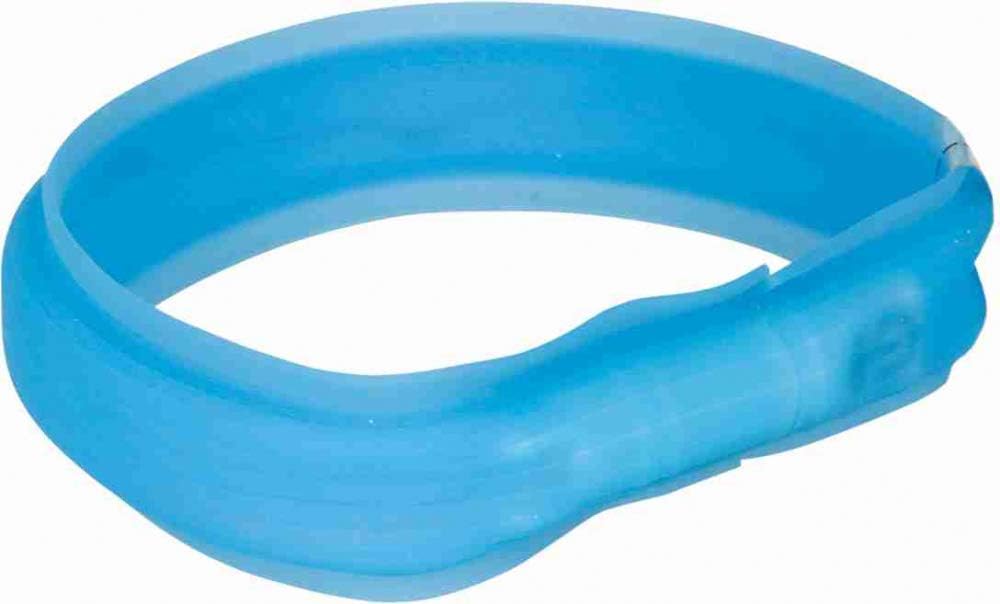 Safer Life Flash light band USB, L-XL: 70 cm/30 mm, blue