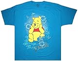 Disney Women's Happy Winnie The Pooh T-shirt Plus Size Sky Blue