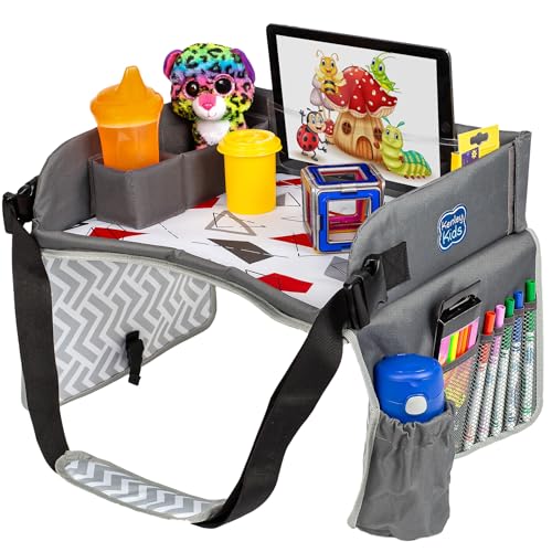 Kenley Kids Travel Tray Red/Gray