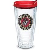 Tervis Marines Logo Made in USA Double Walled Insulated Tumbler Travel Cup Keeps Drinks Cold & Hot, 24oz, Classic