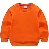 AIWUHE Toddler Boys Girls Solid Pullovers Sweatshirt Long Sleeve T-Shirt Kids Cotton Crewneck Thin Tops 1-8 Years Blouse