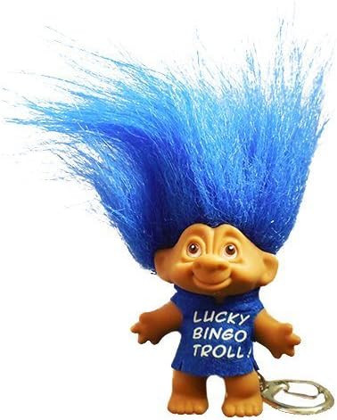 Lucky Bingo Troll Keychain Blue by BNW