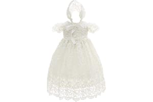 Silver Mermaid Baby Girls Baptism Dress Lace Christening Gown for Infant and Toddler