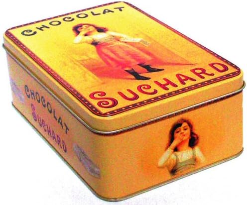 FRANCIA VINTAGE CAJA DE AZUCAR METAL 19x13x7cm CHOCOLATE SUCHARD: Amazon.es: Hogar