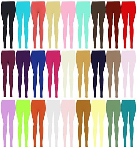 LessThanTenQuidMissloved ™ Plus Size Plain Stretchy Viscose Lycra Leggings UK Sizes 12-26 * 25+ Colours *
