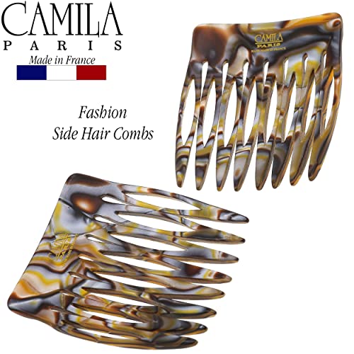Camila Paris CP2332/2 French Hair Side Comb Handmade Onyx, Small French