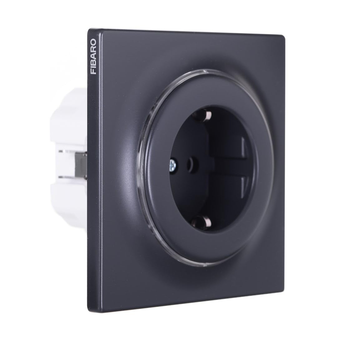 Fibaro Walli Outlet N F FGWSONF-011-8 Flush-Mounted Box Type F Anthracite