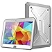 Samsung Galaxy Tab 4 10.1 Case - Poetic [Revolution Series] - [Heavy Duty] [Dual Layer] Complete Protection Hybrid Case with Built-In Screen Protector for Samsung Galaxy Tab 4 10.1 White/Gray (3-Year Manufacturer Warranty From Poetic)