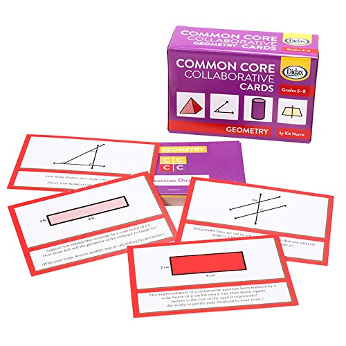 Didax Educational Resources Common Core Collaborative Cards - Geometry 6-8 Educational Activity Cards