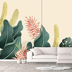 Wall Murals for Bedroom Green Plants Animals Removable Wallpaper Peel and Stick Wall Stickers - 66x96 inches
