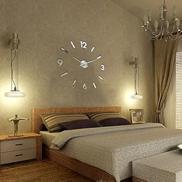 Buy Generic Diy 3d Wall Clock Modern Large Home Decor Sticker