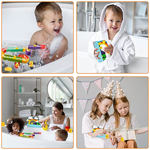 Locisne Bath Toys Water Slide Balls Tracks for Kids, Interactive Light