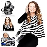 Nursing Breastfreeding Cover Scarf Baby Car Seat Canopy, Shopping Cart, Stroller, Carseat Covers for Girls and Boys - Perfect Gift for BreastfeedingGift for Breastfeeding