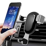 Cell Phone Holder for Car Mount - Universal Air Vent Auto Smart No Touch for iphone 4 /4s / 5 / 5s / 6 / 6s / 7 plus / 8 / X, SE, Samsung Galaxy S6 / S7 / S7 Edge / Note 6 / 7 Phones (Silver)