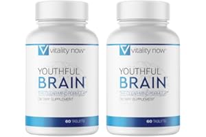 Vitality Now Youthful Brain 2 Bottle Bundle - Memory & Brain Health Support Supplement - Brain Booster Clarity with Bacopa Monnieri, Ginkgo Biloba, B12-60-Day Supply (120 Count)
