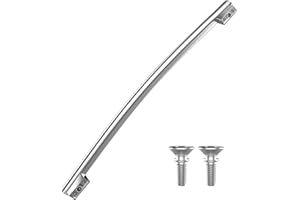 TOMATO MAN Upgraded WR12X21070 Refrigerator Door Handle Compatible with Ge Fridge Handle Replacement GZS23HSEBFSS DSE25JGHKCBB GSE22ESHBSS Door Handles with GE Refrigerator Door Handle Screws Parts WR12X20441