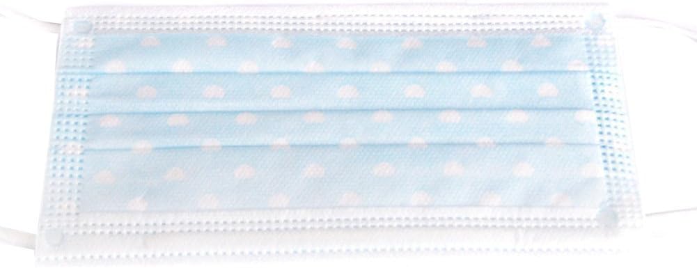 Lucky Will 50 Pcs Disposable Surgical Face Mask Face Dust Mouth Cover Masks with Ear Loops Blue