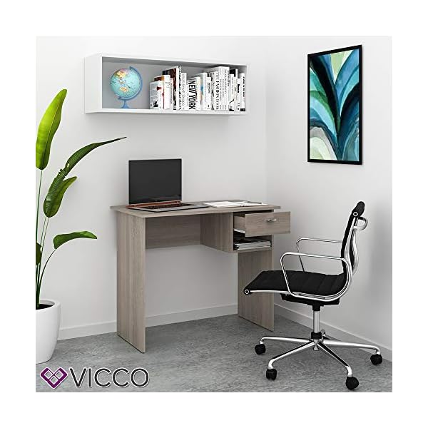 Vicco Schreibtisch Colin, Arbeitstisch fÃ¼r das BÃ¼ro, Sonoma, 90 x 50 cm – Bild 5