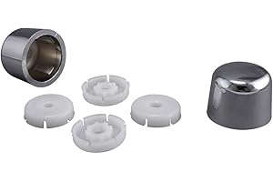 Plumb Pak PP835-30PCL Universal Round Toilet Push-On Bolt Caps, Polished Chrome 2 Count (Pack of 1)