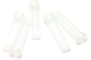 RuiLing 50pcs Transparent Flower Nutrition Tube Plastic Water Tube with Cap to Keep Flower Fresh for Wedding Event Arts Crafts Floral Hydroponic Container 72x18mm