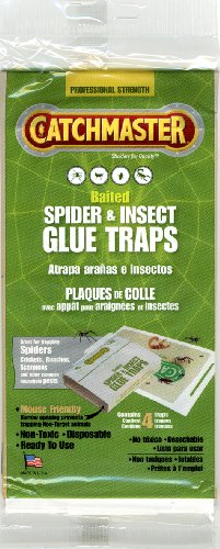 Catchmaster Spider & Insect Glue Trap - 4 Professional Strength Traps per Package