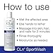 CLn® SportWash – High-Performance Sport Body Wash, For Men & Women Prone to Body Odor, Foot Odor, Ringworm, Folliculitis, & Back Acne, Fragrance-Free & Paraben-Free, 3.4 fl. oz.