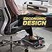Halter Office Foot Rest Under Desk Work from Home Accessories with 2 Adjustable Height Positions, Black