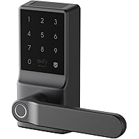 eufy Smart Lock C33, Fingerprint Keyless Door Lock with Handle, Built-in Wi-Fi, APP Remote Control, Biometric Door Knob for E