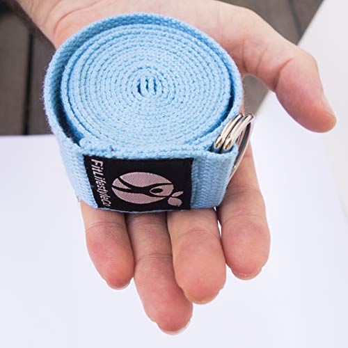 image for FitLifestyleCo Yoga Strap Best for Stretching - 6 Colors Instructional