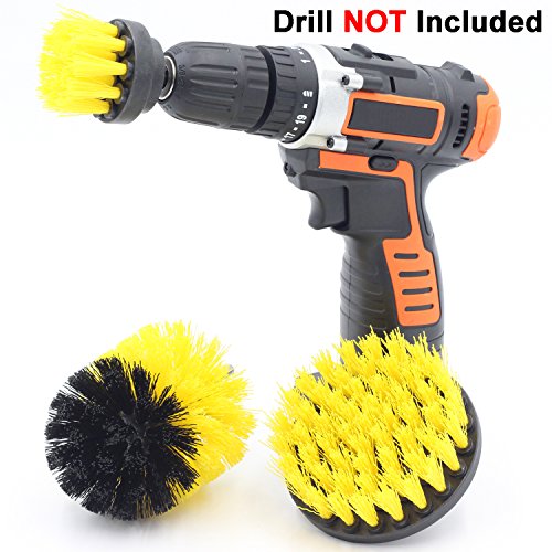 Cooptop Medium Bristles Drill Brush Set - Bathroom & Kitchen Scrub Brush Cleaning Kit - Great for Cleaning Bathtubs, Shower, Sinks, Tiles and Much More - Thumbnail 2