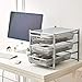 EZOWare 3 Tier Pull Out Organizer Cabinet Sliding Drawers for Bathroom, Office, Countertop, Pantry, k-Cups, Under The Sink, and Kitchen - Silver