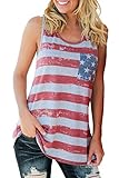 Feel Show Women's Sleeveless American Flag Print Tank Top Casual Tops