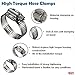 YDS All 300 Grade Stainless Steel High Torque Hose Clamp, Worm-Drive, SAE Size 28, 1-1/4
