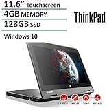 Lenovo Thinkpad Yoga 2016 Model 2-in-1 Convertible 11.6-inch IPS Touchscreen Laptop, Intel Quad Core, 4GB DDR3, 128GB SSD, HDMI, Bluetooth, Webcam, Wi-Fi, Windows 10 Home