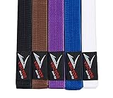 Vector Sports 100% Cotton Brazilian Jiu Jitsu BJJ Pro Belt in Standard Brazilian Jiu Jitsu Colors (White, A3)
