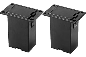 WAIGN 2Set Black Guitar Pickup 9V Battery Box, Battery Guitar Case, Acoustic Guitar Pickup Parts, Case Holder Replacement for EQ Bass Accessories, Pickup Shell Cover Installed on Guitar Bass