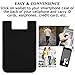 JINYEXUAN 3pcs Cellphone Card Holder Back Wallet, Silicone Adhesive Stick-on Credit Card ID Card Keeper with （black+White+Gray）