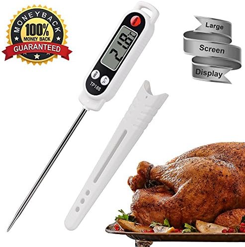 Meat Thermometer-Instant Read Thermometer Digital Food Cooking Thermometer with Long Probe for Grill Kitchen BBQ Smoker Thermometer