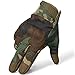 AXBXCX Breathable Flexible Rubber Hard Knuckle Full Finger Tactical Gloves Protection for Riding Driving Motorcycle Cycling ATV Dirtbike Motorbike Hunting Shooting Airsoft Paintball Camo Woodland L