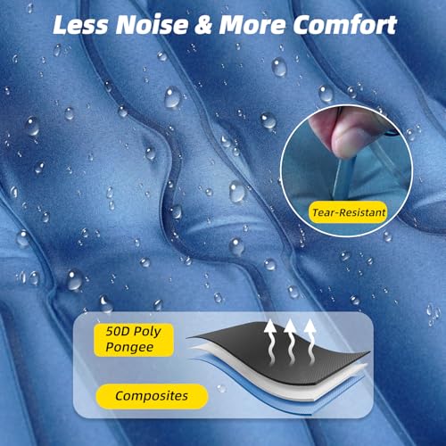 futrue-wolker Inflatable Sleeping Mat (Foot Pump), 83 cm Ultra Wide Sleeping Mat, Air Mattress, Camping, 13 cm Thickened Inflatable Mattress for Hiking, Sunbathing, Cycling Tents