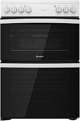 Indesit 60cm Double Oven Electric Cooker White ID67V9KMW view 4