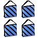 Neewer® Set of Four Black/Blue Heavy Duty Sand Bag Photography Studio Video Stage Film Sandbag Saddlebag for Light Stands Boom Arms Tripods