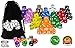 Vivorr Premium Dice Set of 100 Pieces, 10 Colors, 10 of Each Color, 16mm, D6, c/w Velvet Carry Bag/Pouch, Perfect for: Tenzi, Farkle, Yahtzee, Bunco, Board Games, Casino or Teaching Math. Ideal Gift