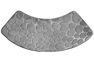 Curved Bat Mat Non Slip Absorbent Shower Mat Soft Microfibre Corner Shower Mats Microfibre Fan Bathroom Carpet Rugs Bath Tub 