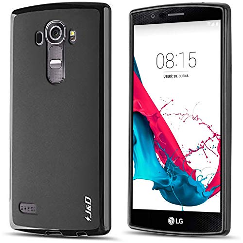 J&D Case Compatible for LG G4 Case, [Drop Protection] [Slim Cushion] Shock Resistant Protective TPU Slim Case for LG G4 Bumper Case - [Not Compatible with LG Stylo 4] - Black