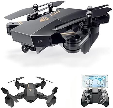 Malluo Aerial aircra,2.4GHz Foldable RC Drone Quadcopter with 720p HD FPV WIFI 2MP Camera,120° WIDE ANGLE Selfie 4 Channels 6-Axis Gyro Remote Control RC drone for beginer,Altitude Hold/Headless Mode
