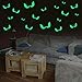 OCATO 35Pcs Halloween Decorations Halloween Wall Decals Stickers Glow in The Dark Halloween Window Cling Decals Luminous Bats Ghost Peeping Eyes Decals Wall Décor for Halloween Party Decorations