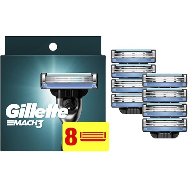 Amazon.com: Gillette Mach 3-8 Count (1 x 8 Pack) : Beauty